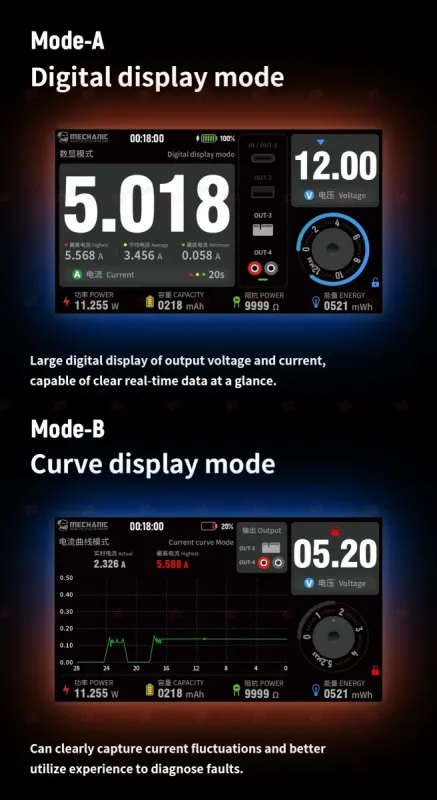 Блок питания Mechanic DC-1205 Power Box 2.0 (Импульсный; 12 В; 5 А) фото в интернет-магазине 05gsm.ru